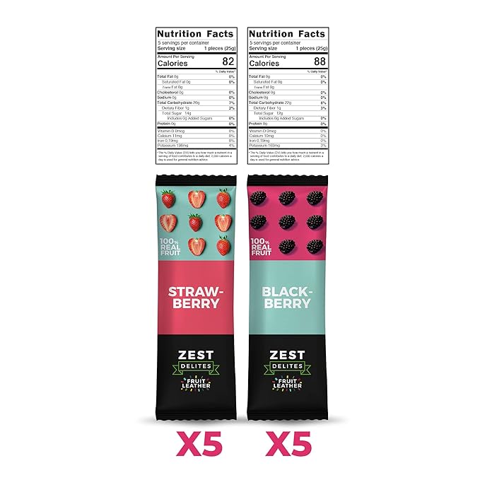 Dried Fruit Bars by Zest Delites, Fruit Leather, Healthy Snacks Pack for Adults & Kids, Lavashak