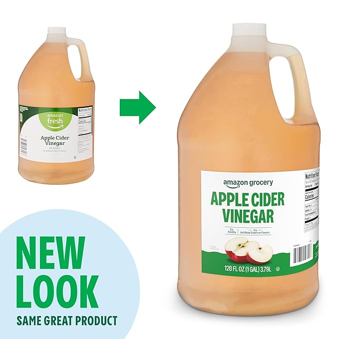 Amazon Grocery, Apple Cider Vinegar, 1 Gallon, 128 Fl Oz (Previously Amazon Fresh, Packaging May