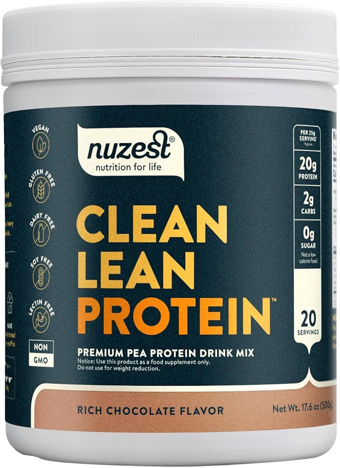Nuzest - Pea Protein Powder - Clean Lean Protein, Premium Vegan Plant Based Protein Powder, Dairy
