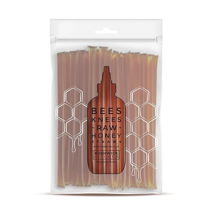 Bees Knees Clover Honey Sticks, 50 Sticks, 1tsp each, Paleo Friendly, Gluten Free Wildflower Honey