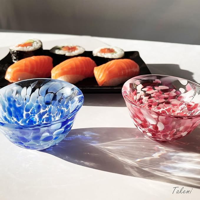 Japanese Handcrafted Sake Cups – Exquisite Artisan Glassware for Cold Sake & Shochu, Elegant