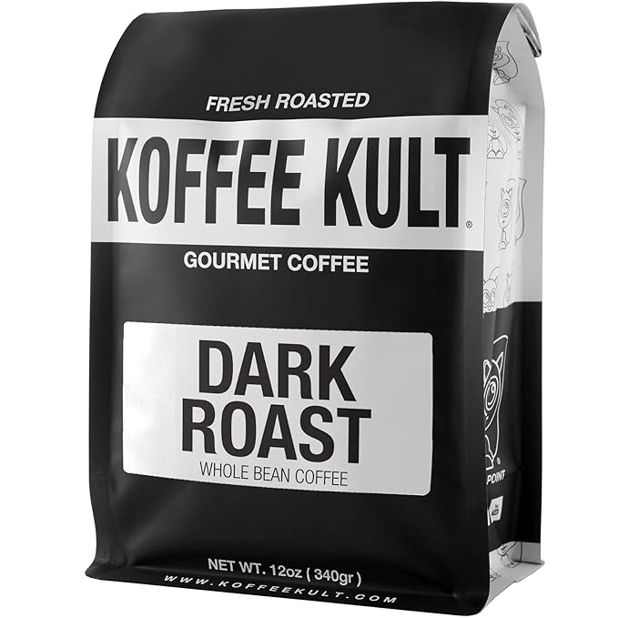 Koffee Kult Dark Roast Coffee Beans - Rich & Bold with Chocolate & Cinnamon Notes, Smooth Finish