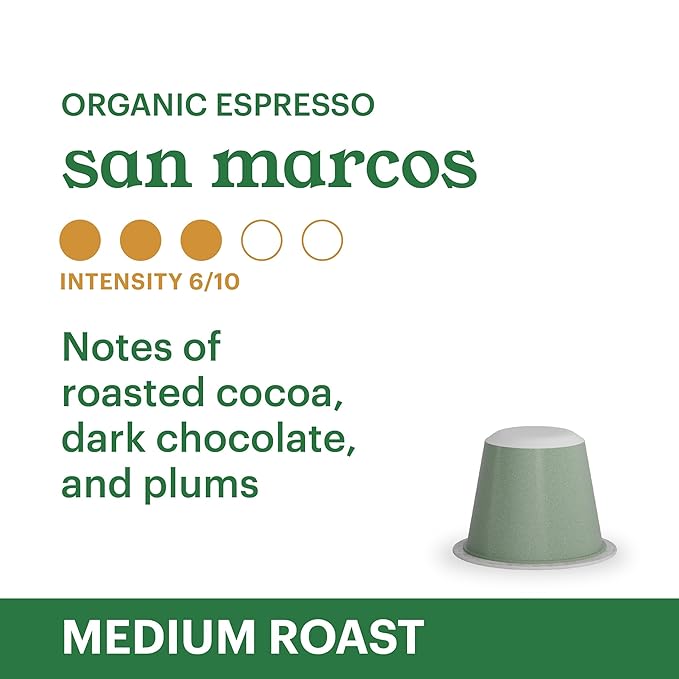 G GRANA Coffee Pods, Compatible with Nespresso OriginalLine, 20 Pack, Medium Roast, USDA Organic