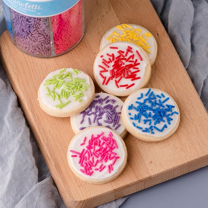 Sweets Indeed Sprinkles 6 Cell Edible Sprinkle Mix Jimmies Perfect for Cake Decorations Baking Ice