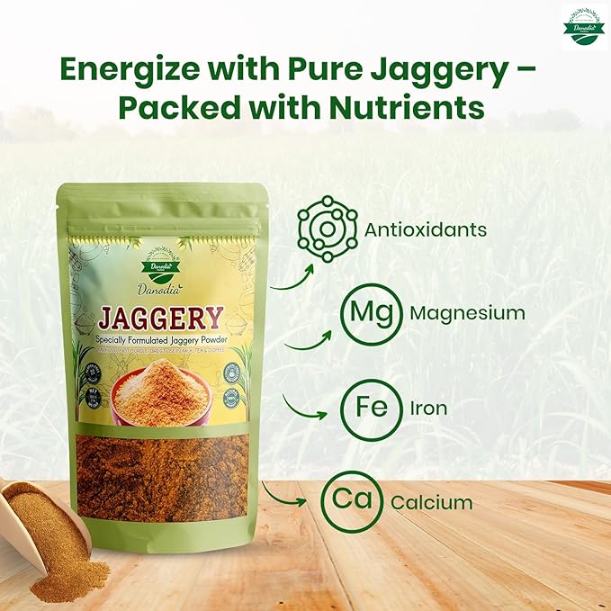 Danodia Foods Organic Jaggery Powder (2 lbs/950G) | Gluten Free, Traditionally, No Anti Caking