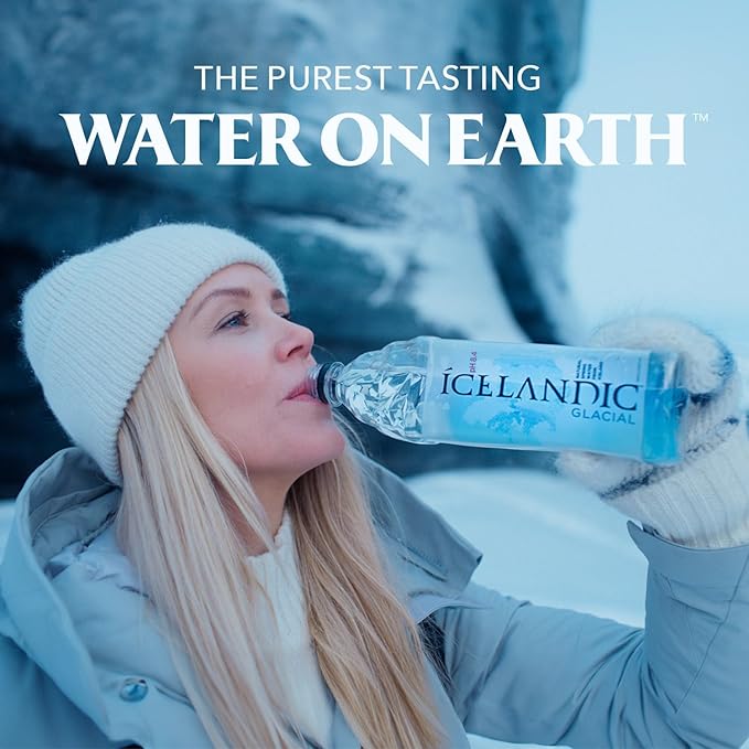 Icelandic Glacial Natural Spring Alkaline Water, 750 ml / 25.3 Fl Oz (Pack of 12)