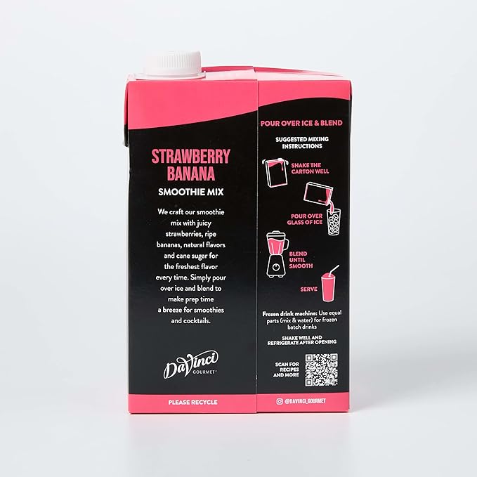 DaVinci Gourmet Strawberry Banana Smoothie, 48 Fluid Ounces (Pack of 1)