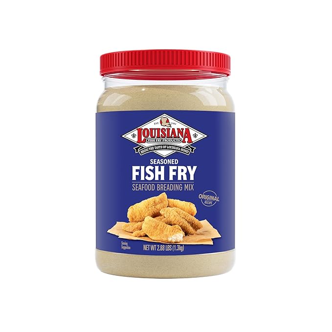 Louisiana Fish Fry Seasoned Fish Fry Seafood Breading Mix 2.88 Pound (Pack of 1) - Season and Cook