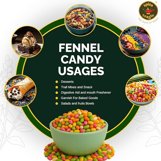 Spice Magic Fennel Candy ??7 oz (200g) | Sweet & Refreshing Mouth Freshener | Traditional Indian