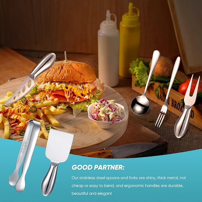 Patelai Charcuterie Board Accessories Cheese Spreader Knife Set Charcuterie Utensils Butter Knife