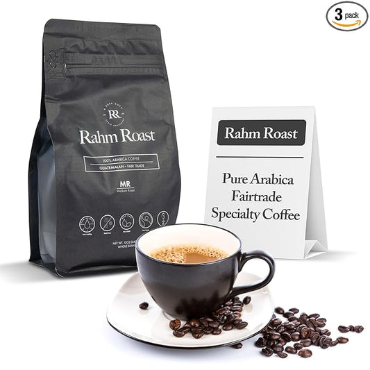 RAHM ROAST Double Washed Coffee Beans - Medium Roast Whole Bean Coffee 12oz (1 Pack)