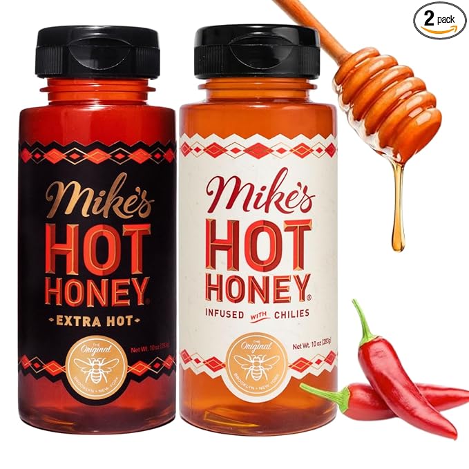 Mike's Hot Honey, Original & Extra Hot, America's #1 Spicy Honey with Chili Peppers, Gluten-Free
