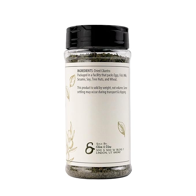Olive & Vine Cilantro Flakes, Fresh & Zesty, For Tacos & Salsas, Rich Tradition, Authentic Taste