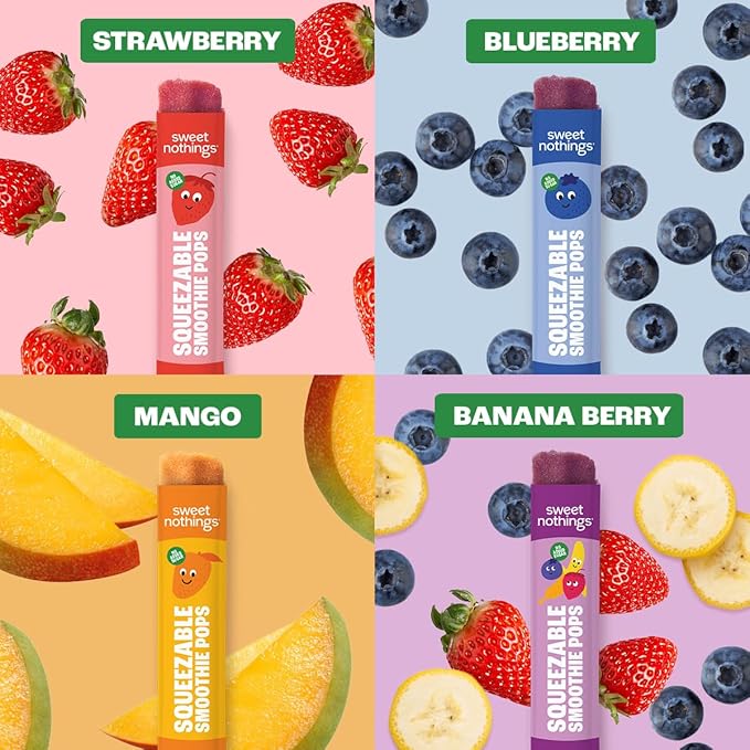 Sweet Nothings, Multi-Pack, USDA Organic Kids' Squeezable Super Fruit Smoothie, Value Pack of 24