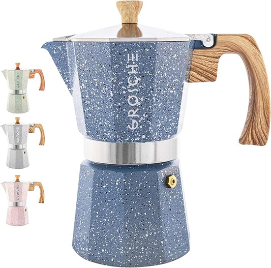GROSCHE Milano Moka pot, Stovetop Espresso maker, Greca Coffee Maker, Stovetop coffee maker and