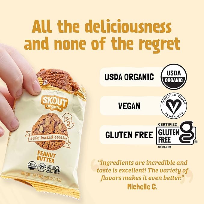 Skout Organic Soft Baked Cookie Variety Pack (3 Pack) | Soft Baked Cookies | Plant-Based | Vegan |