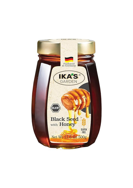 Ika's Garden Raw Black Seed with Honey - 100% Pure, Unfiltered, Gluten-Free – Product of Germany