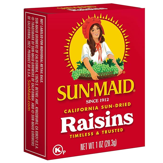 Sun-Maid California Sun-Dried Raisins - (6 Pack) 1 oz Snack-Size Box - Dried Fruit Snack - For