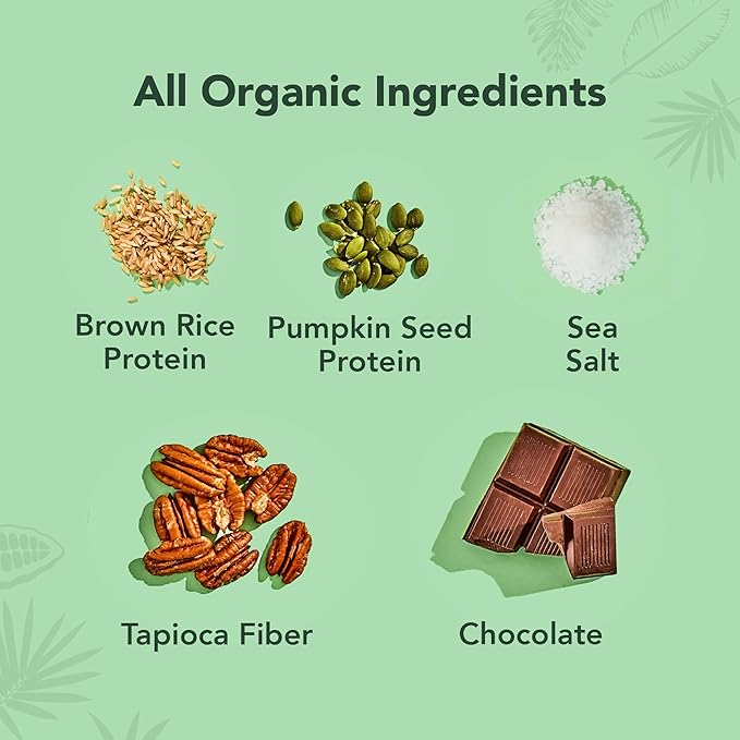 ALOHA Organic Plant Based Protein Bars | Chocolate Caramel Pecan | 12 Count, 1.98oz Bars | Vegan