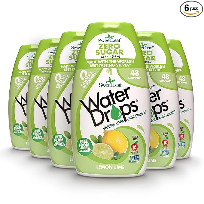SweetLeaf Water Drops, Lemon Lime ??Water Enhancer, Sugar Free Stevia Water Flavoring Drops, 1.62
