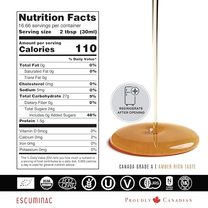 Escuminac Extra Rare ??500ml | Pure Organic Canadian Maple Syrup | Golden Delicate Taste | Single