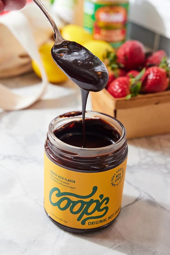 Coop's Original Hot Fudge: Gourmet, All Natural, Handcrafted, Gluten Free, Non-GMO, Chocolate Ice