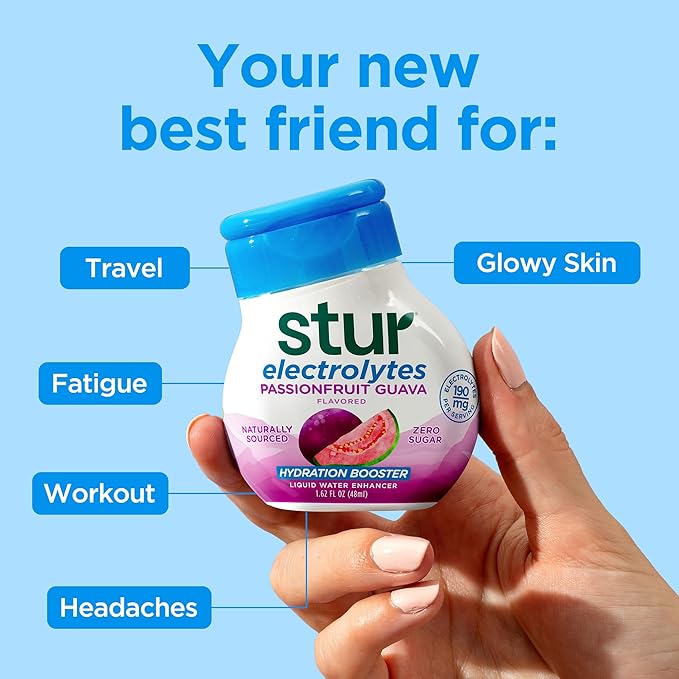 Stur Electrolyte Water Enhancer | Sweetened with Stevia | High in Vitamin C & Antioxidants | Sugar