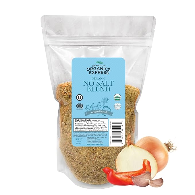 No Salt All Purpose Organic Seasoning, 100% Sodium Free, No MSG, For Vegetables, Chicken, Fish