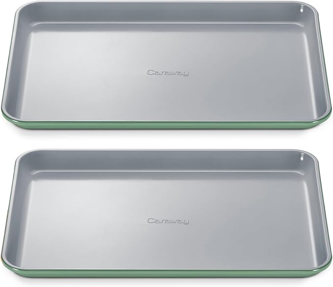Caraway Non-Stick Ceramic Medium Baking Sheet - Naturally Slick Ceramic Coating - Non-Toxic, PTFE &