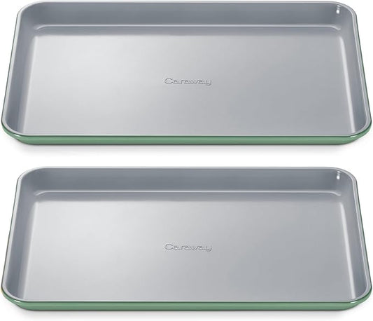 Caraway Non-Stick Ceramic Medium Baking Sheet - Naturally Slick Ceramic Coating - Non-Toxic, PTFE &