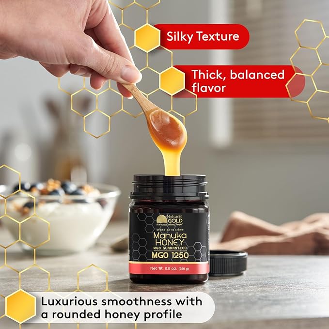Nature’s Gold Raw Manuka Honey, Certified High MGO | Authentic MGO, 100% Pure Genuine Traceable