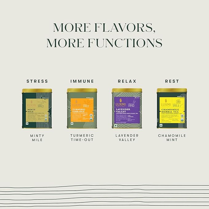 Luxmi Estates - Moringa Mint Tea Loose Leaf - 50g (25 cups) | Organic Moringa and Mint | Great for