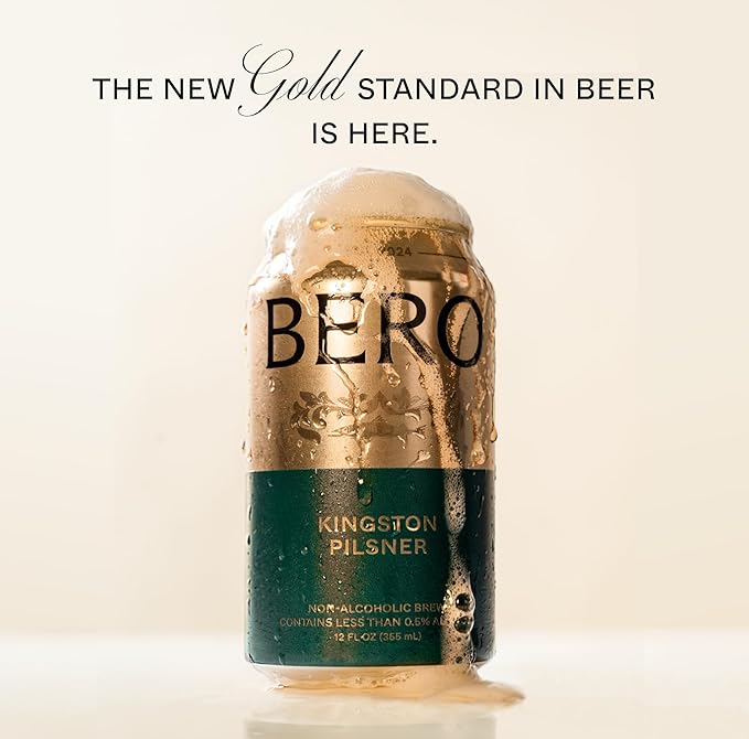 BERO Kingston Golden Pils Non-Alcoholic Beer, 6-Pack Lager-Style Craft Brew, NA Beer by Tom