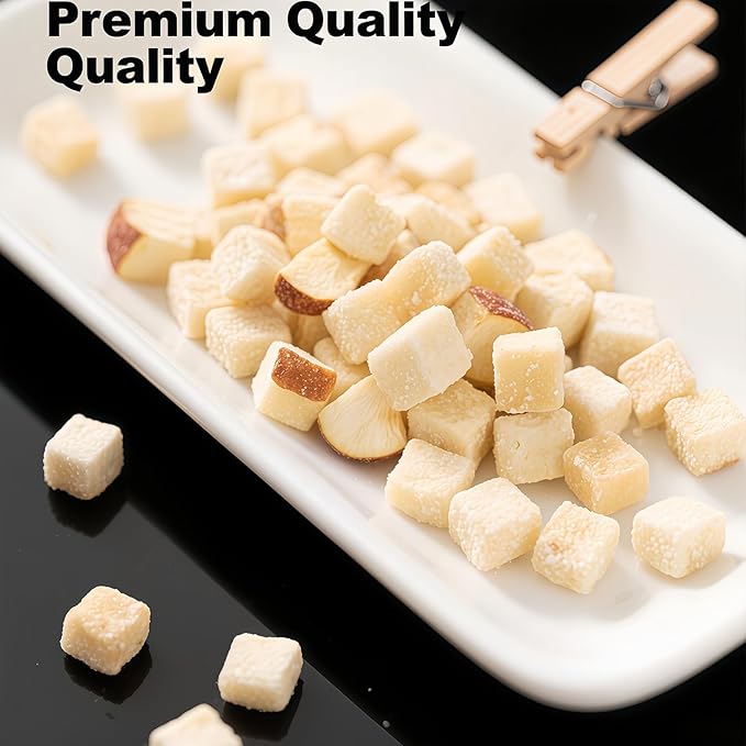 Premium Dehydration Apple Dices 10.6oz (300g) - 100% Dried Apple Slices, No Sugar Added, Crunchy