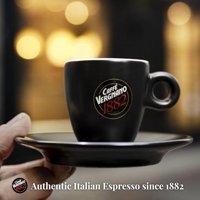 Caffe Vergnano 1882 Antica Bottega Whole Bean Arabica Medium Roast Espresso, 2.2 lbs Bag - Italian