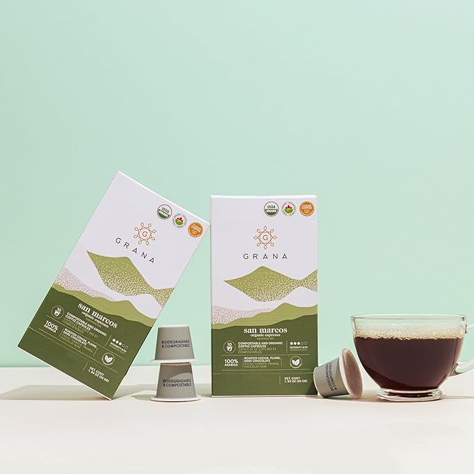 G GRANA Coffee Pods, Compatible with Nespresso OriginalLine, 20 Pack, Medium Roast, USDA Organic