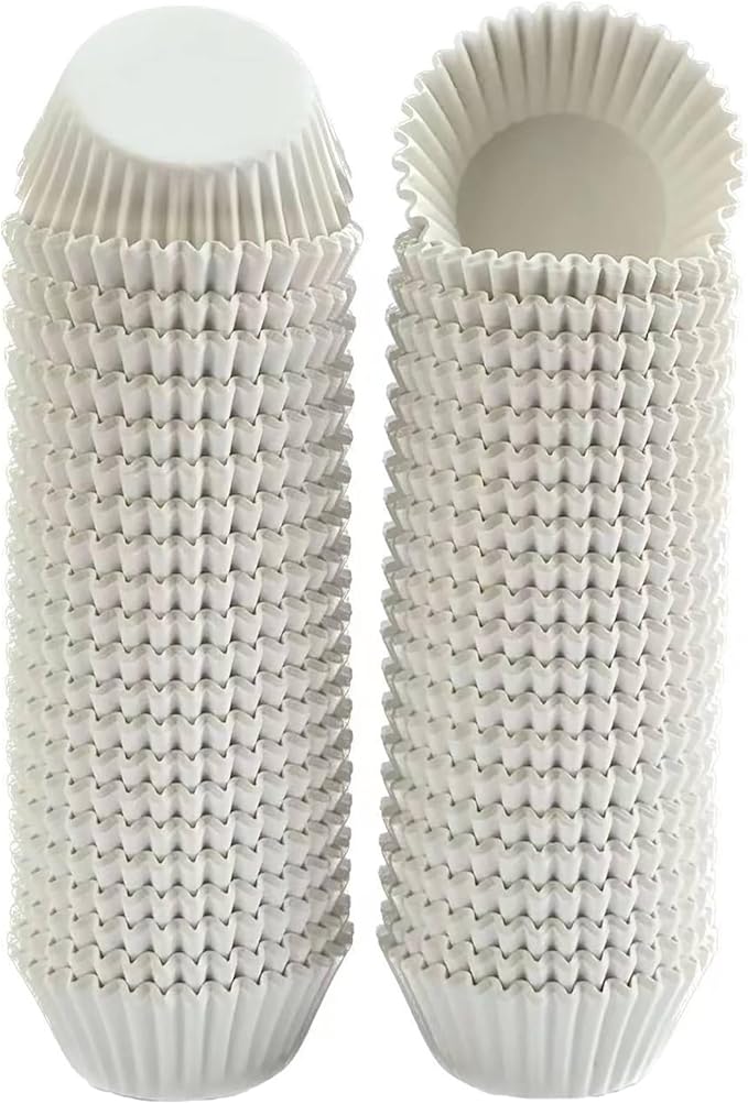 1000-Count White Mini Cupcake Liners Small Muffin Liners No Smell Premium Greaseproof Paper Cupcake
