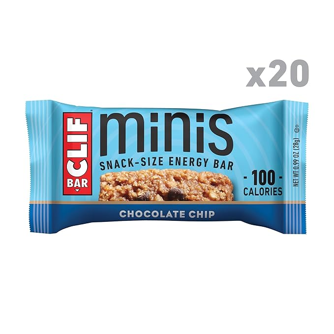 CLIF BAR Minis - Chocolate Chip - Made with Organic Oats - 4g Protein - Non-GMO - Plant Based