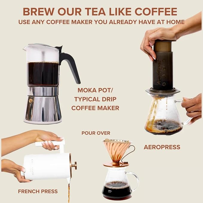 Tea Latte Sampler Kit by Teaspressa – Tasting Set with 4 Signature Organic Tea Blends & 4 Luxe