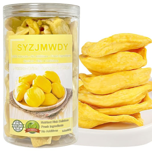 Premium Freeze-Dried Jackfruit Chips 8.8oz (250g) - Crunchy Tropical Snack, No Sugar Added | Rich