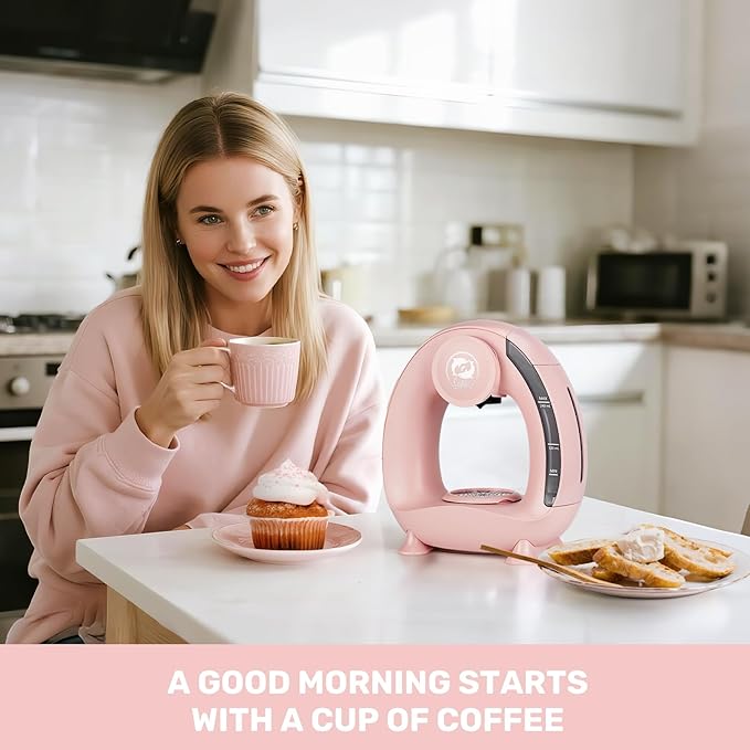 Single Serve Coffee Maker,Fast Brew in 2 minutes,Stylish竊낧ompact Design,MINI Q 2 IN 1 Coffee