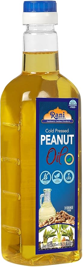 Rani Peanut Oil 16.9 Ounce (500ml) Cold Pressed | 100% Natural | NON-GMO | Kosher | Vegan | Gluten