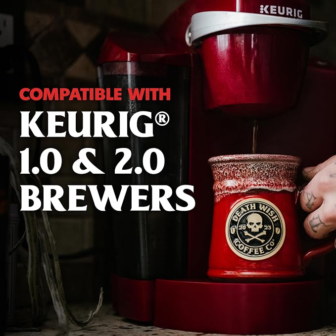 Death Wish Coffee - Single Serve Pods - Dark Roast Coffee Pods - Made with USDA Certified Organic