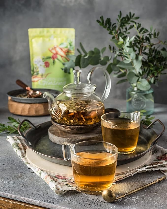 Gardenika Organic Loose Leaf Tea Sampler - Caffeinated - Black and Green Leaves Variety - Kosher