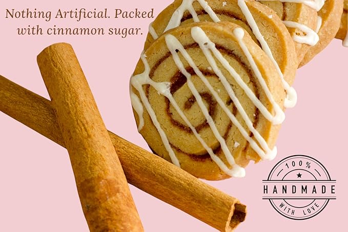 Cinnamon Roll Sugar Cookies- Gourmet Indian Cookies, 100% Egg-Free & Vegetarian, Handmade with Real