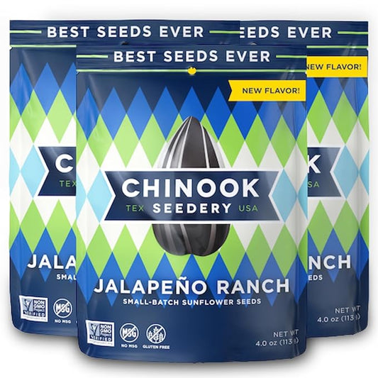 Chinook Seedery Roasted Sunflower Seeds - Jumbo Seeds Keto Snacks - Best For Snack Packs - Gluten