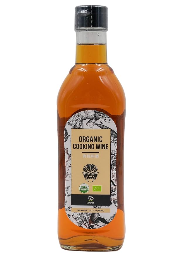 Soeos Organic Shaoxing Chinese Cooking Wine, 16.2 Oz (480 Ml)