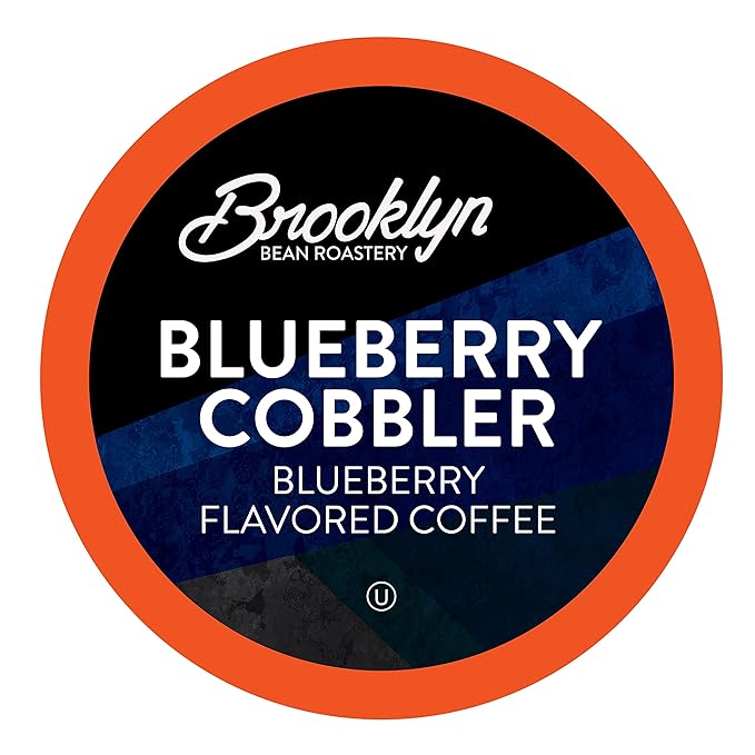 Brooklyn Beans Blueberry Cobbler Coffee Pods, Flavored Gourmet Pack, 40 Count - Compatible with