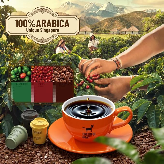 CheerfulGoat Instant Cold Brew Coffee – Speciality Pocket Coffee 100% Arabica, Freeze Dried for