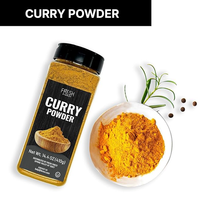 Fresh Finest Curry Powder - 14.46oz (410G) - Authentic Blend of Spices, Perfect for Culinary